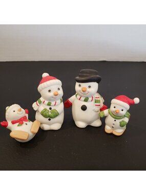 Homco Snowman Family
